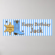 Cowboy Wild West  Banner Poster