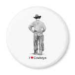 Cowboy With Chaps: I Love Cowboys: Pencil Magnets