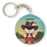 Cowboy with sheriff hat Keychain