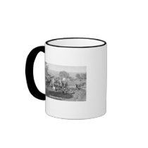 Cowboys Eating around a Campsite Photograph Coffee Mugs