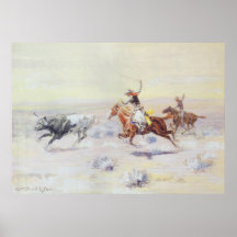 Cowboys from the Bar Triangle by CM Russell Posters