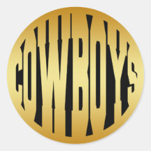 COWBOYS - GOLD STICKERS