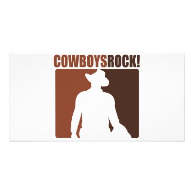 Cowboys Rocks! Personalized Photo Card by designs_that_rock