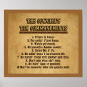 Cowgirl 10 Commandments Poster posters