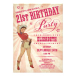 Cowgirl 21st Birthday Invitations