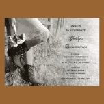 Cowgirl and Sunflowers Country Quinceañera Invite invitations