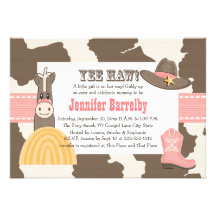 Cowgirl Invitation Template