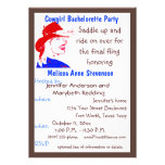 Cowgirl Bachelorette Party Custom Invitations