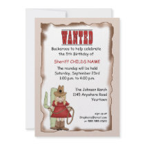 Cowgirl Birthday Invitation