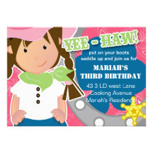 Cowgirl Birthday Invitation