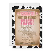 Cowgirl Birthday Party Invitation