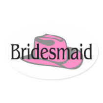 Cowgirl Bridesmaid Oval Stickers