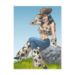 Cowgirl Country Girl Cow-print Chaps by Al Rio postcards