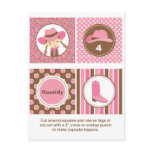 Cowgirl Cupcake Toppers postcards