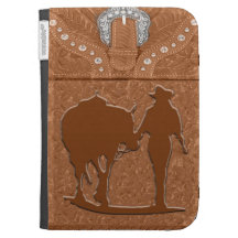 "Cowgirl & Horse" Western Kindle Case