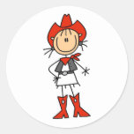 Cowgirl in Red T-shirts and Gifts Sticker