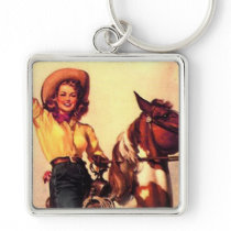 Cowgirl Keychain