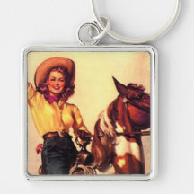Cowgirl Keychain