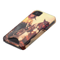 Cowgirl on Her Horse Iphone 4 Id Cases