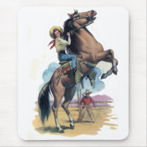 Cowgirl on Horse Mouse Pads