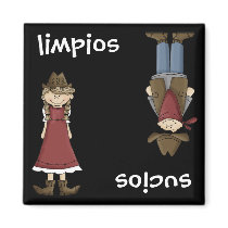 Cowgirl or Cowboy - Spanish en Español Dishwasher Fridge Magnet