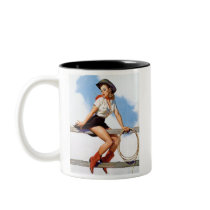 Cowgirl Pinup Coffee Mugs