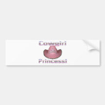 Cowgirl princess bumper sticker