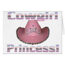 Cowgirl princess greeting card