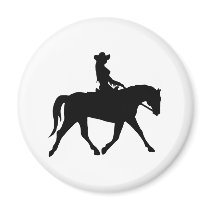 Cowgirl Riding Her Horse