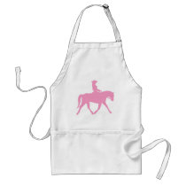 Cowgirl Riding Her Horse (pink) Aprons