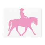 Cowgirl Riding Her Horse (pink)