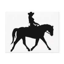 Cowgirl Riding Her Horse
