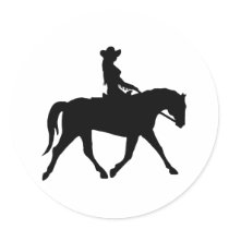 Cowgirl Riding Her Horse