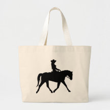 Cowgirl Riding Her Horse Tote Bag