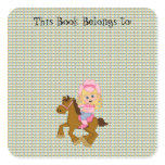 Cowgirl Riding Horse (pink) Sticker