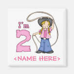 Cowgirl Roper 2nd Birthday Magnet
