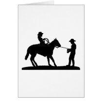 Cowgirl Roping Cowboy Card