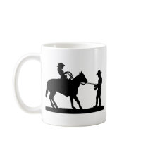 Cowgirl Roping Cowboy Mug