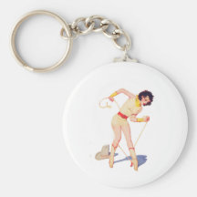 Cowgirl Tie Shoe Keychains