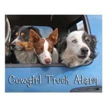 Cowgirl Truck Alarm 16x20 Photograph