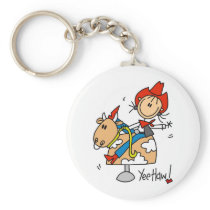 Cowgirl Yee Haw Tshirts and Gifts Keychain