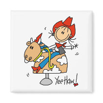 Cowgirl Yee Haw Tshirts and Gifts Magnets