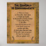 Cowgirls 10 Commandments POSTER Print