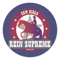 Cowgirls Rein Supreme Horse Stickers