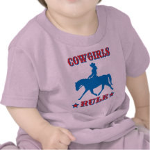 Cowgirls Rule (red/blue) Tees