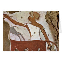 Cowherd By Maler Der Grabkammer Des Zenue Greeting Cards