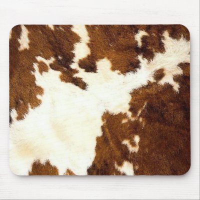 Cowhide Print Cowboy Up! Mousepad by Westernpalamino