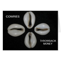 Cowries THROWBACK MONEY Greeting Card