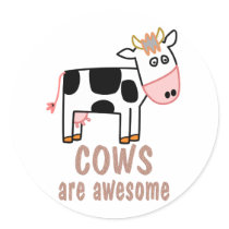 Cows are Awesome Stickers