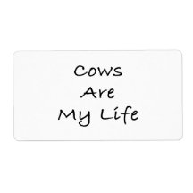 Cows Are My Life Personalized Shipping Labels
